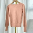 thumbnail image 4 of Womens Long Sleeve Sweater Cardigan Light Weight Slouchy Fall Sweater Button Open Front Cardigan Casual Trendy Clothes Pink, Free Size, 4 of 5