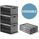 thumbnail image 5 of Cubo de almacenamiento CleverMade, plegable, piedra, 46 L, 3 unidades, 30 kg, 5 of 9