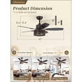thumbnail image 2 of Ventilador de Techo Fanbulous 42" Bronce Aceitado con Luz y Control Remoto de 6 Velocidades, 2 of 7