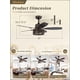 thumbnail image 2 of Ventilador de Techo Fanbulous 42" Bronce Aceitado con Luz y Control Remoto de 6 Velocidades, 2 of 7