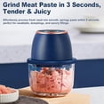 thumbnail image 5 of 2026 Upgrade Electric Garlic Chopper: Mini Cordless Food Processor 350ml with 6 Stainless Steel Blades & Thickened Glass for Kitchen, Travel, Camping (White)(K), 5 of 6