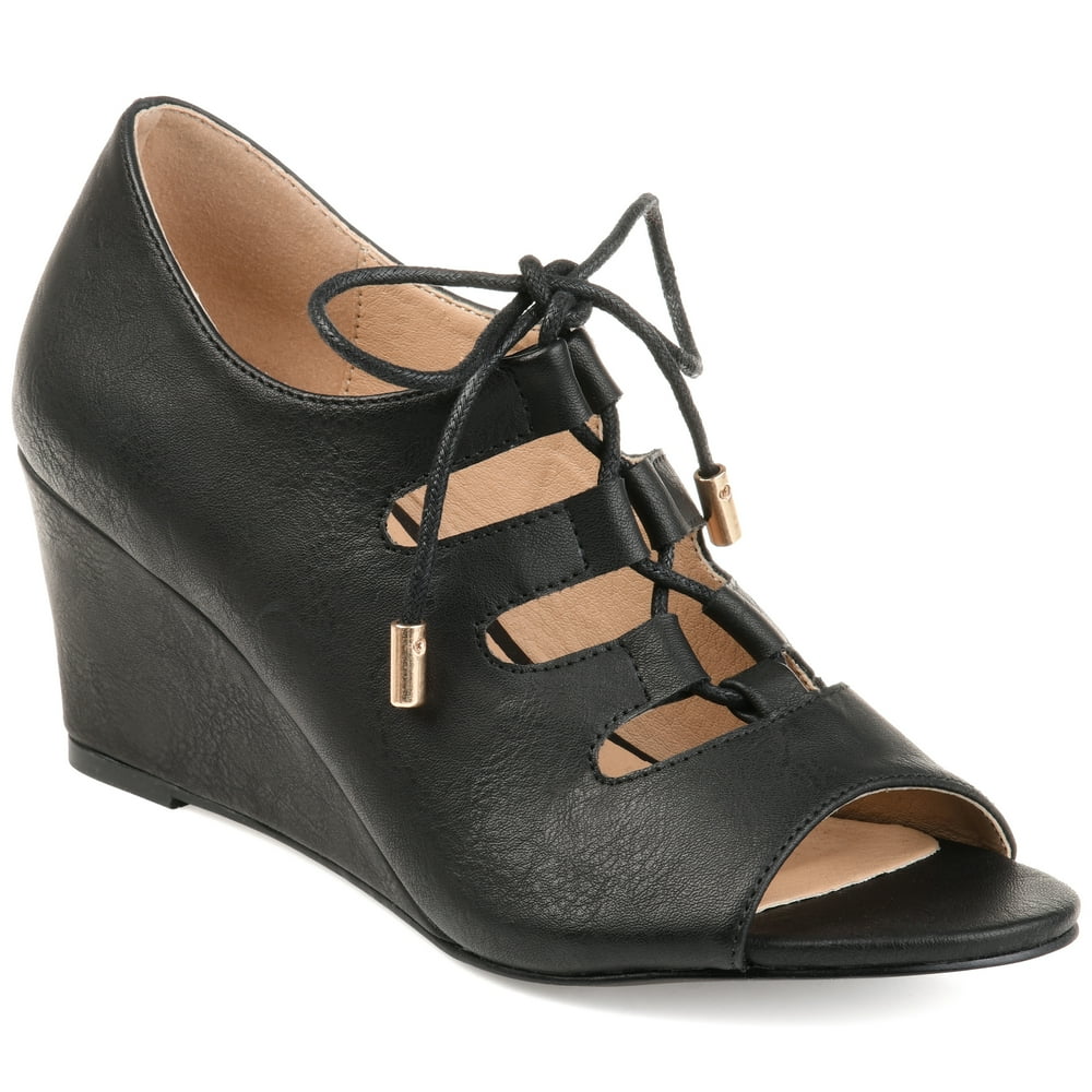 lace up wedges open toe
