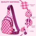 thumbnail image 5 of Checkered Sling Bag for Women Small Backpack Crossbody Chest Bag Fanny Packs Purses, 5 of 9