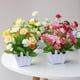 thumbnail image 1 of Simulación de flores falsas de plástico para escritorio, simulación de plantas verdes, plantas en maceta, adornos pequeños para el hogar, sala de estar, cerca de rosas, juego de flores, 1 of 5