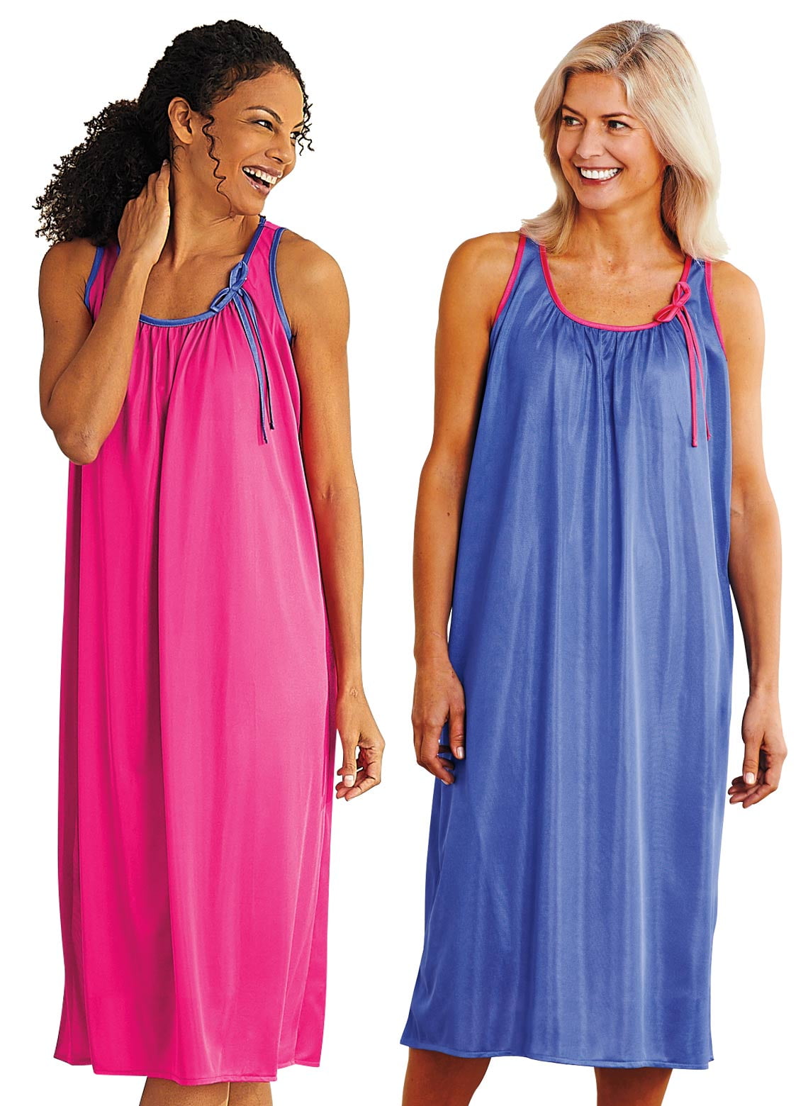 2Pack Silky Nightgowns by Cozee Corner
