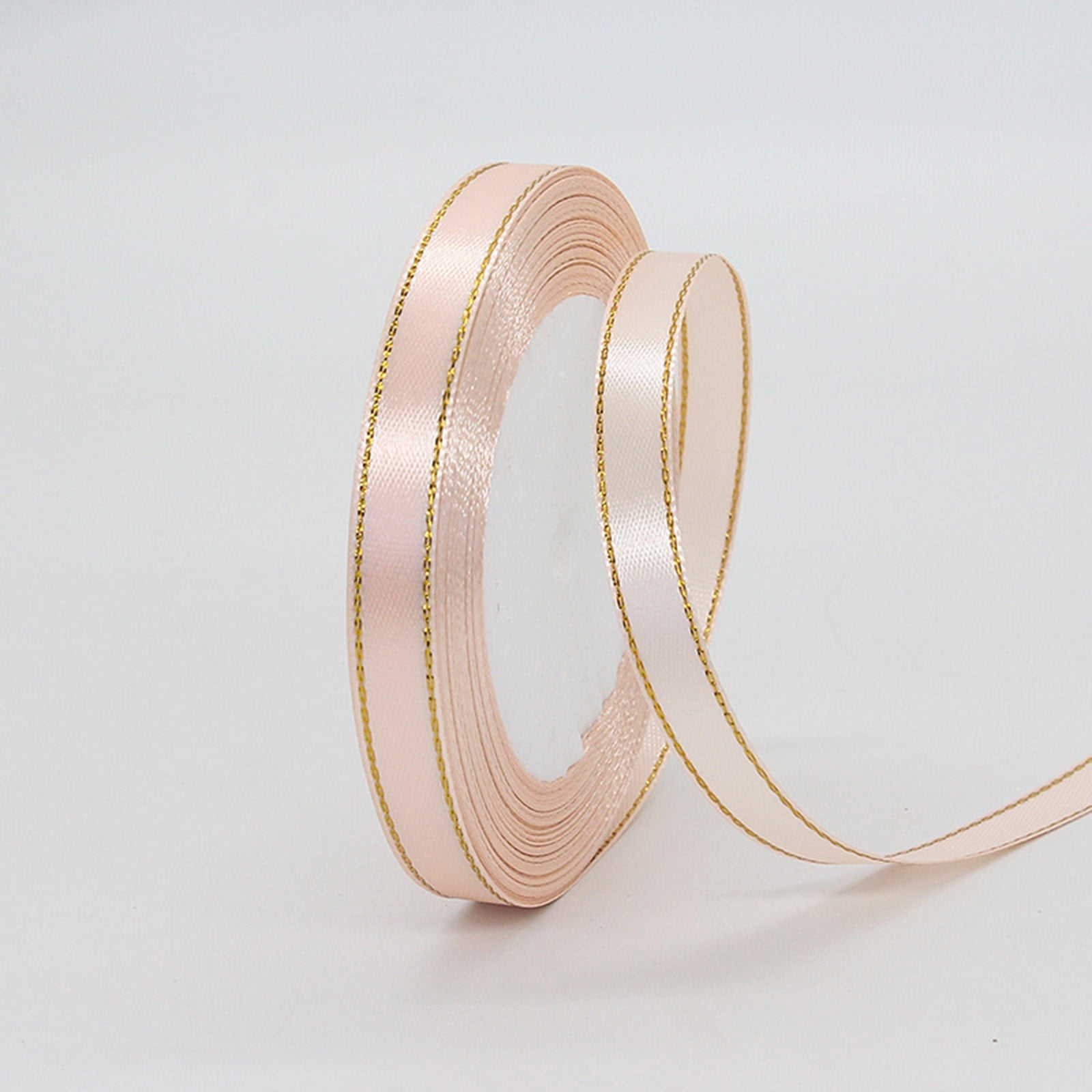 YWIYIUD 3PCS 25 Yard Exquisite Satin Ribbon Roll Satin Ribbon with Gold Edges Border Fabric Ribbon for Gift Wrapping Wedding Bouquet,Handmade Crafts Party Decoration