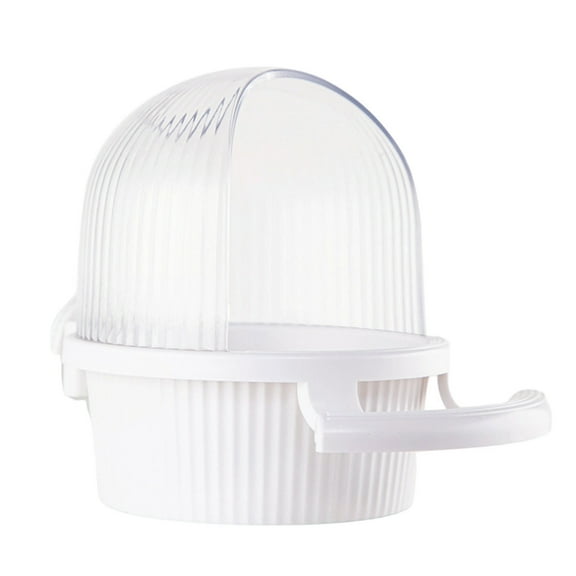 Large Capacity Parrots Food Dispenser Hanging Bird Feeder Food Container Box with Perch for Budgies and Cockatiels