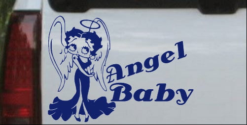 Betty Boop Angel Decal Mirror Sticker Vinyl Car Sticker Window Graphic 