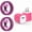 Pink, variant on 2 Pack Type C Charger Block with 6FT Charging Cables, USB Charger Block Wall Adapter Plug Brick Phone Chargers Compatible with iPhone 17 16 15 14, Samsung, Phone Chargers for Android Phone, Green