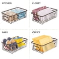 mDesign Small Metal Bathroom Storage Organizer Basket, 4 Pack - Bronze ...