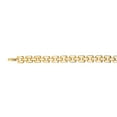thumbnail image 1 of 14k Yellow Gold 3 Row Panther Link Fancy Bracelet, 8", 1 of 1