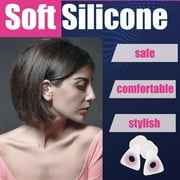 Amplim Noise Protecting Soft Silicone Earplugs for Hearing Protection, White