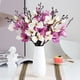 thumbnail image 2 of Xiao Hua magnolias artificiales de 43 cm, flores rosas de imitación de eucalipto para ramo de boda, decoración primaveral (azul), 2 of 2