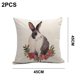 thumbnail image 2 of m Primavera Verano Conejo Decoración Fundas de Almohada Conejo de Pascua Conejito Algodón Lino Funda de Almohada Sofá Cama Funda de Cojín Estilo 1, 2 of 5