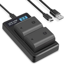 2 Pack NP-FZ100 Battery & Battery Charger Replacement for Sony Alpha A7 IV / A7 III / A7R V / A7R IV / A7R III / A7S III / A7C / A6600 / FX3 Camera Battery