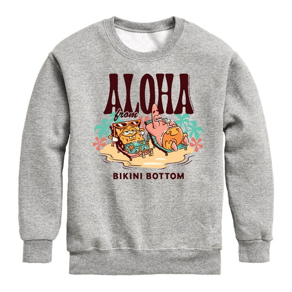 SpongeBob SquarePants - Aloha From Bikini Bottom - Toddler & Youth Crewneck Fleece Sweatshirt
