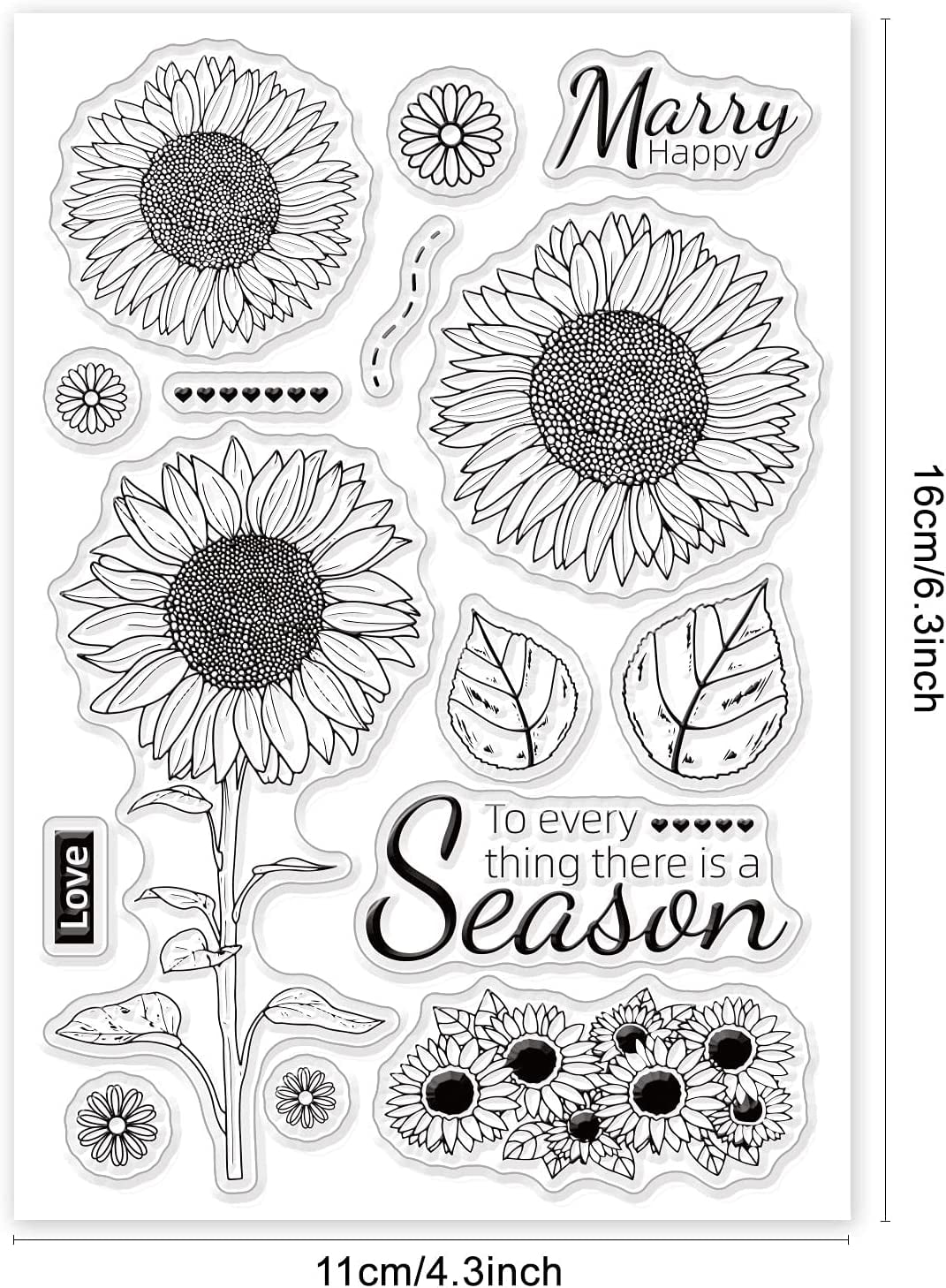 INFUNLY Mandala Clear Stamps Floral Stamps for Card Making Inspirational  Word Stamps Round Transparent Stamps for Scrapbooking Silicone Stamp Craft