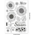 thumbnail image 2 of GLOBLELAND Sunflower Clear Stamps Transparent Silicone Stamp for Card Making Decoration and DIY Scrapbooking, 2 of 9