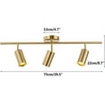 thumbnail image 2 of Lighting Adjustable Track Lighting Fixture Brushed Brass Flush Mount Ceiling Light Fixture for Kitchen Dining Room Spotlight (3 Light), 2 of 6