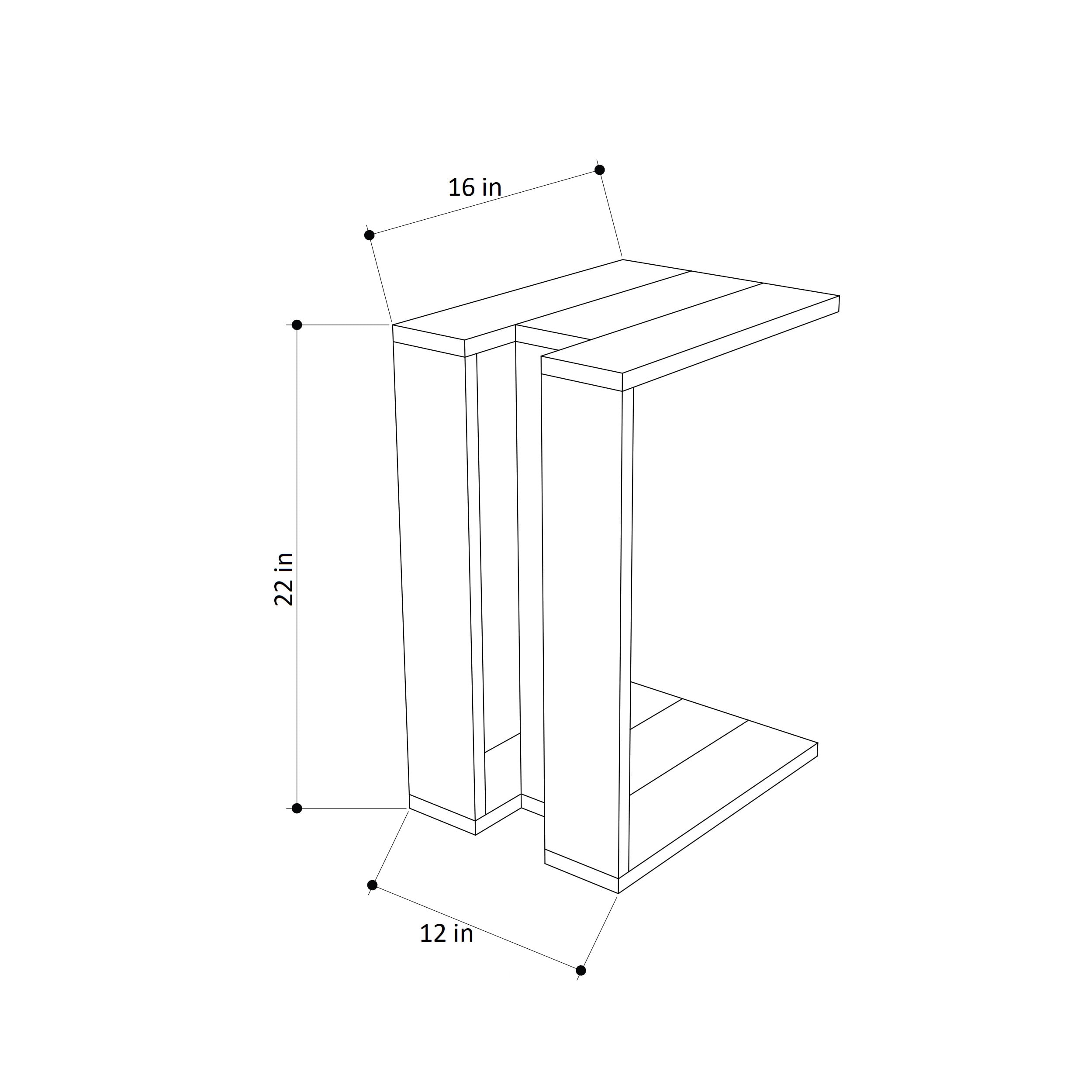 Ada Home Decor Furniture Light Mocha Stanley Modern Side Table