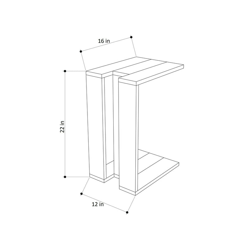 Ada Home Decor Furniture Oak Stanley Modern Side Table 