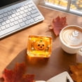 thumbnail image 4 of 2.16" Glow-in-the-Dark Ice Cube Squishy Toy, Halloween Ornament Inside with Snowflake Glitter, 4 of 5
