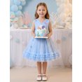thumbnail image 7 of IBTOM CASTLE Toddler Flower Girl Dress Sequin Butterfly Princess Birthday Pageant Wedding Party Dresses V-Back Tulle Formal Gown Blue, 7 of 7