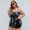 thumbnail image 3 of Uniexcosm Women's Swimsuits 2-Piece Bathing Suits Plus Size Tankini Top with Boyshorts Tummy Control Swimwear for Women, 3 of 6