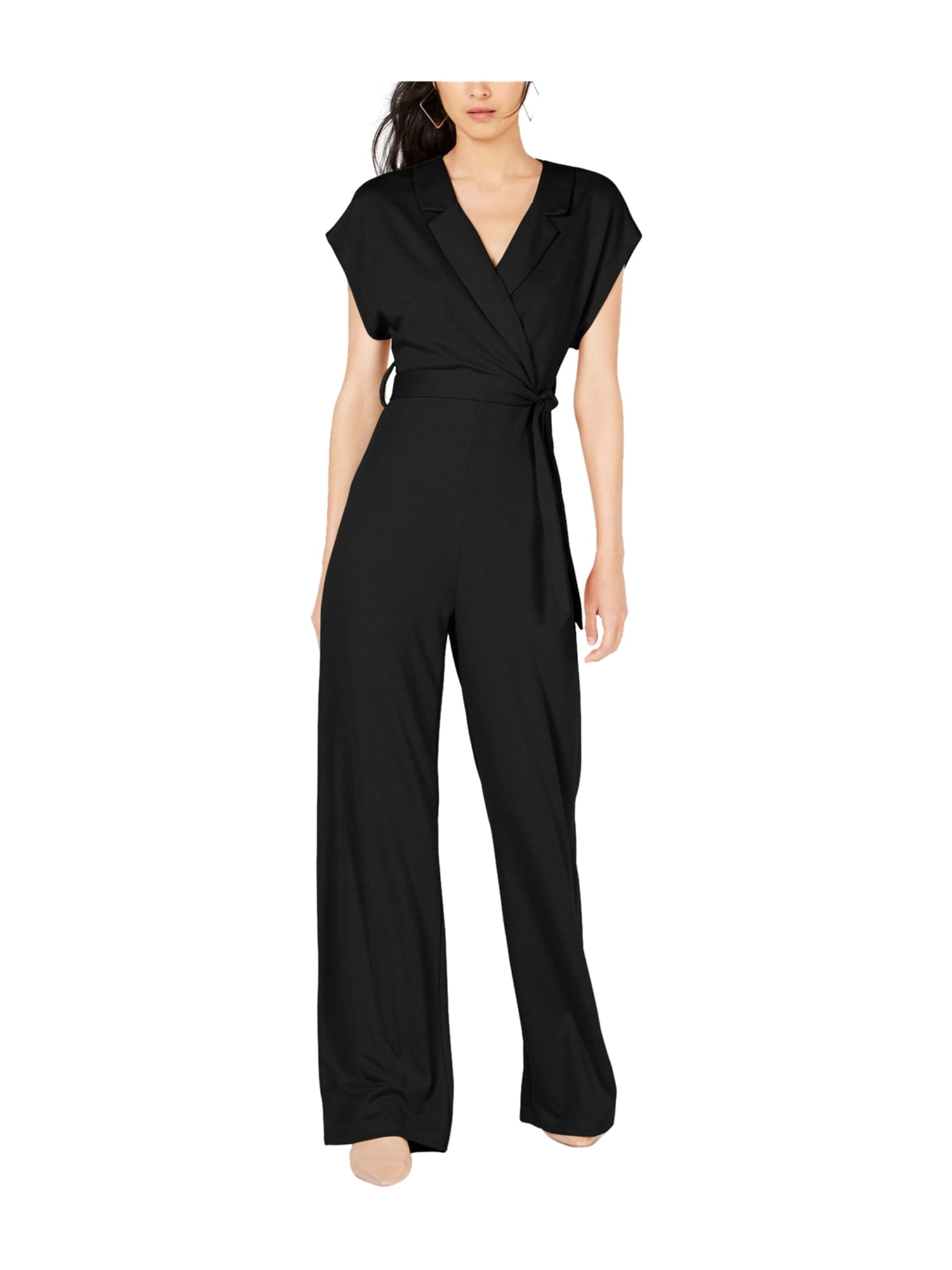 women's belted jumpsuit