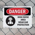 thumbnail image 5 of (2 Pack) High Noise Area Wear Ear Protection OSHA Danger Sign 24 Inch X 18 Inch Indoor / Outdoor Rust-Free Aluminum Metal Signs for Workplace, Workshop, and Construction Site, Made in, 5 of 8