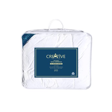 Creative Living Solutions 100 Wool Bed Comforter 100 Cotton Case