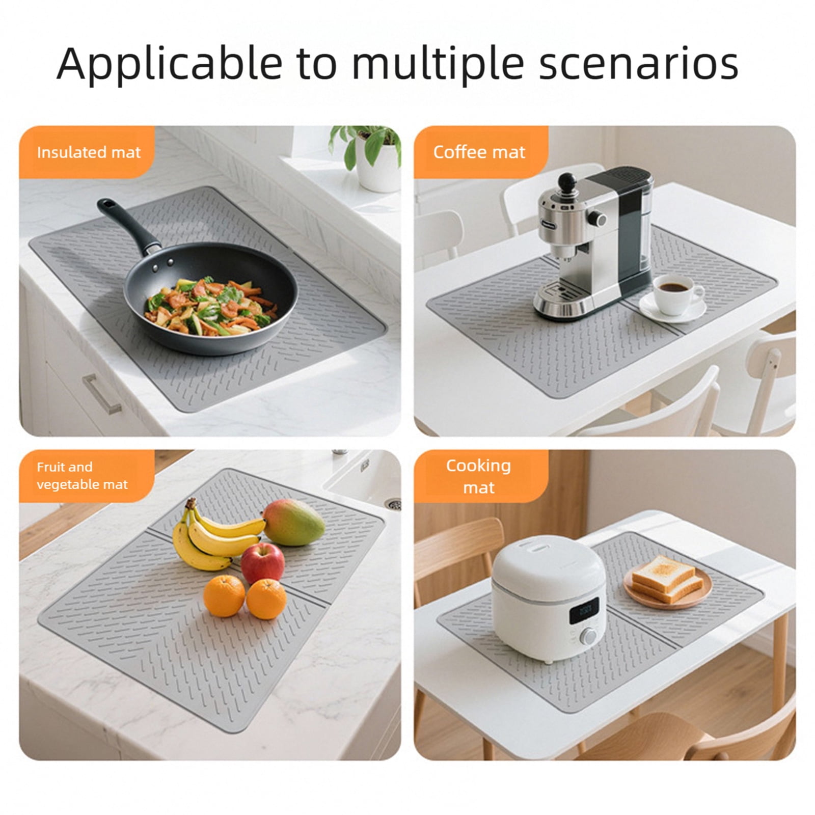 Anti Slip Kitchen Appliance Cover Mat for Electric Stove Heat Resistant Surfaces Protectors 27.56x19.69inch Silicone Pad