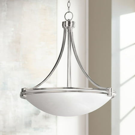 Possini Euro Design Brushed Nickel Pendant Chandelier 24 1/4