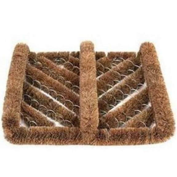 NINAMAR Natural Coir Boot Scraper Door Mat - 13 x 12 inch