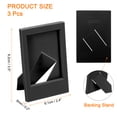 thumbnail image 2 of Uxcell 3 Pcs Mini Picture Frames 2.4 x 3.62 inch Marco de Foto Rectangular para Hogar Oficina Dormitorio Negro, 2 of 5