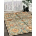 thumbnail image 2 of Ahgly Company Indoor Rectangle Abstract Gold Brown Oriental Area Rugs, 8' x 10', 2 of 6