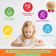 Magic Grooved Writing Practice for Kids Ages 3-8, Reusable Grooved Handwriting Workbooks,Large-Scale Writing Workbook, Kindergarten Workbook, 10.24 x 7.29 inches (7 Books + Pens)