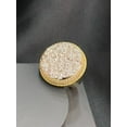 thumbnail image 4 of Pave 9.50 Cts Round Baguette Cut Diamonds Men's Iced Out Large Ring In Hallmark 14K Yellow Gold, 4 of 13