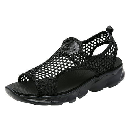 Women Summer Mesh Beach Womens Closed Toe Sandals Slip on Sport Casual Recovery Sandals Women Open Toe Flat Soft Womens Wedge Sandals Bottom Breathable Shoes Sandals