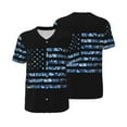 thumbnail image 3 of Daiia Navy Camouflage American Flag Mens Baseball Jersey Button Down Shirts Short Sleeve Sports Uniforms-X-Large, 3 of 9
