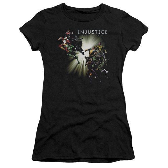 Injustice Gods Among Us Good Vs Evi Long Sleeve Women's T-Shirt Sheer Black