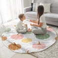 thumbnail image 3 of Fall Pumpkins Pattern Round Blanket,Comfortable Soft Flannel Throw Blanket,All Season,Warm Lightweight Blankets for Sofa Bed Couch Living Room Chair 47"x47", 3 of 5