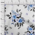 thumbnail image 2 of oneOone Cotton Poplin Medium Blue Fabric Floral Dress Material Fabric Print Fabric By The Yard 56 Inch Wide-WW, 2 of 4
