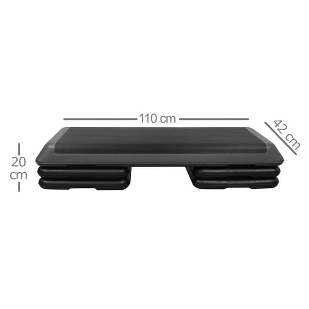 PRISP Professional Aerobic Stepper 3 Levels 4 6 8 in 10 15 20 cm Large Adjustable Exercise Step Platform 110 x 42 cm Walmart