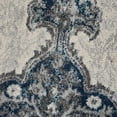 thumbnail image 6 of Luxee Designs Alexandria Collection 3x10 Runner Rug, Medallion Rugs for Laundry Room, Entryway, Bathroom, Kitchen, Pet Friendly, Low Pile, High Traffic Area, Stain Resistance - Ivory/Navy, 6 of 10