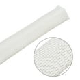 thumbnail image 3 of Protectores de cable de aislamiento de manga de fibra de vidrio de alta temperatura Uxcell 9.8 pies 20 mm / 0.79" blanco, 3 of 4