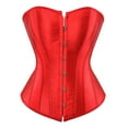 thumbnail image 1 of Grebrafan Bustier Corsets à Baleines Haut Femme Rouge 2TG, 1 of 5