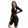 thumbnail image 4 of SWSMCLT Women's One Piece Swimsuit Beach Slimming Curvy One Piece Swimsuit Modest Rash Guard Long Sleeve Summer Style2 Medium, 4 of 4