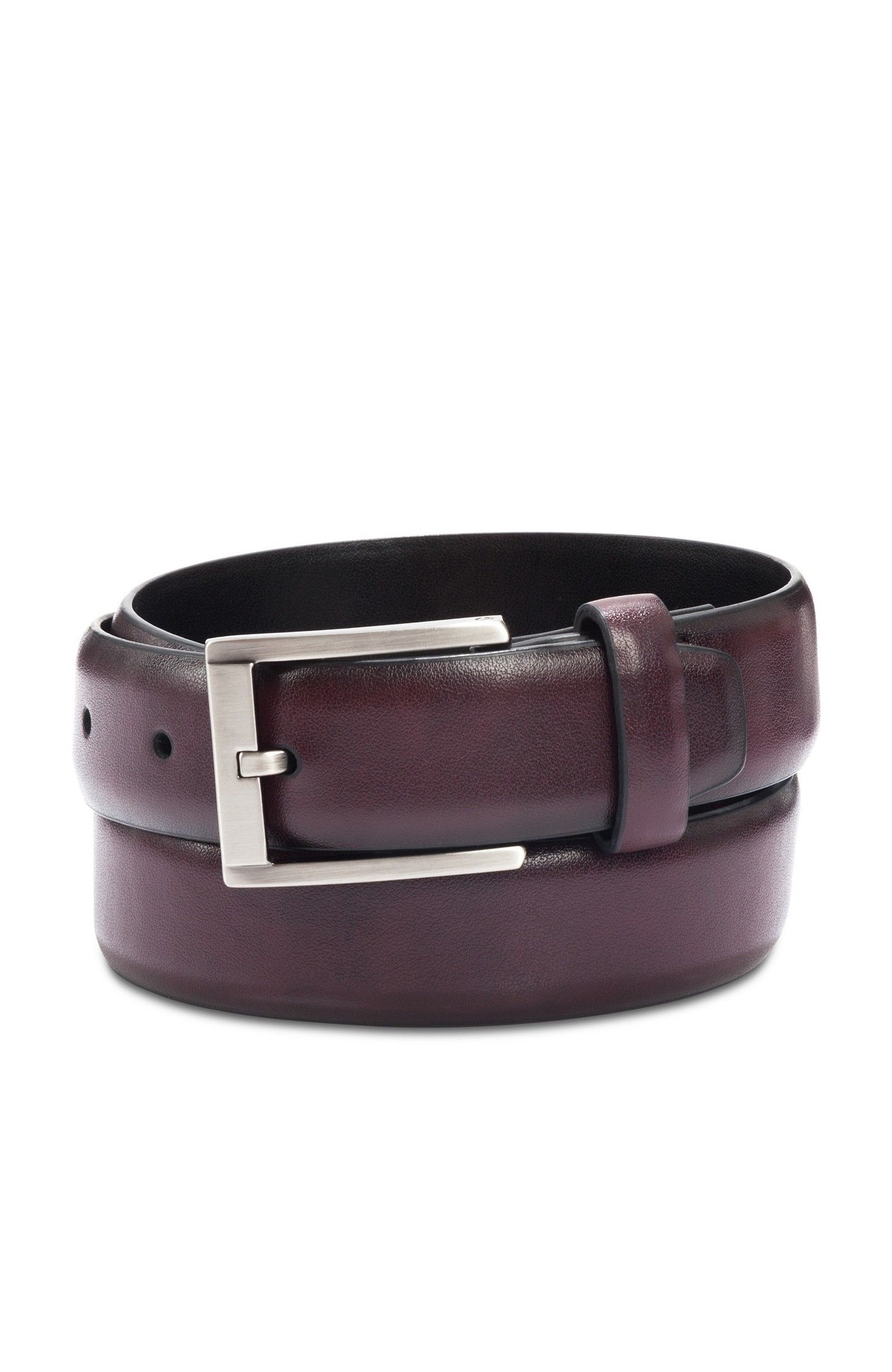 oxblood dress belt