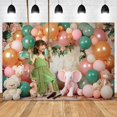 thumbnail image 3 of 210X150cm Fondo de Cumpleaños de Animales del Bosque para Niños Fondo de Fotografía de Globos de Fiesta de Tela Decoración de Fiesta de Tela, C, 3 of 5